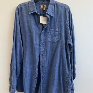 New blue linen shirt
